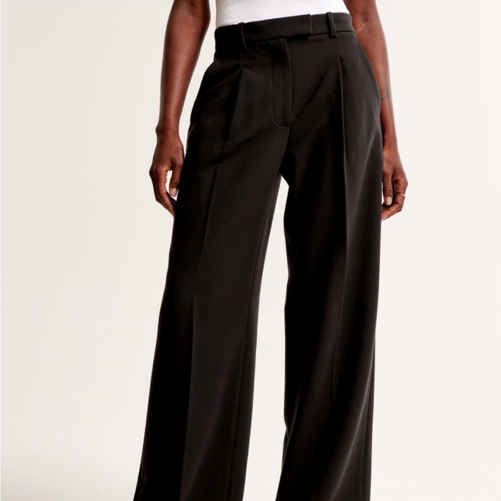 Abercrombie & Fitch Black Wide-Leg Trousers Harper 27L